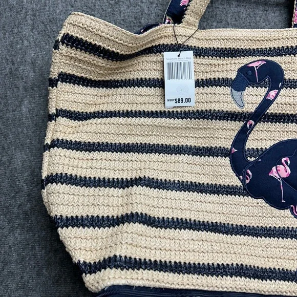 Vera Bradley Seashore Tote Beach Fiesta Wristlet Clutch Bag Pink Flamingo - Picture 3 of 13